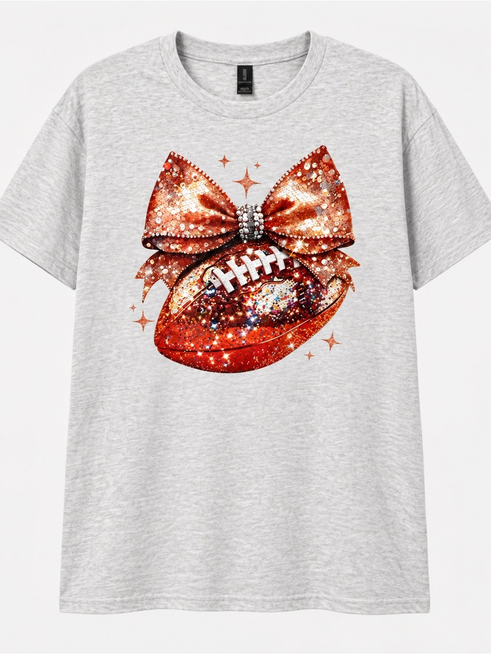 Adult 2XL NWOT Football with Bow Graphic Tee